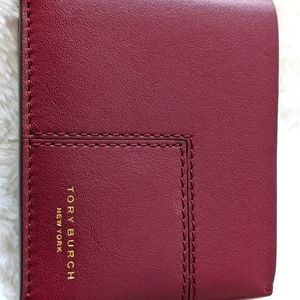 Tory Burch Burgundy Bifold Wallet